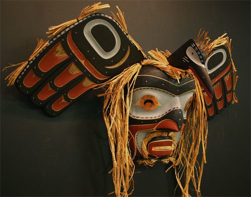 photo of Native Mask Loon And Speaker By David Knox