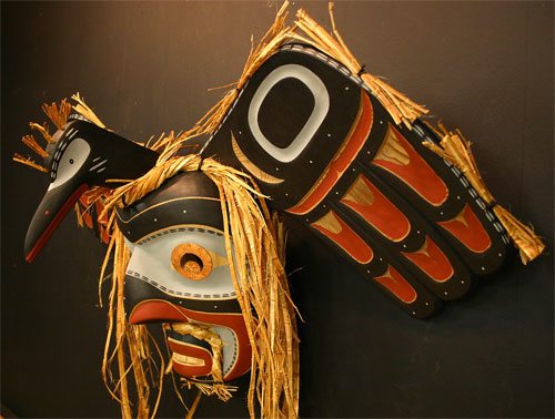 photo of Native Mask Loon And Speaker By David Knox